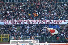 Striscione apparso a Roma-Fiorentina 2012